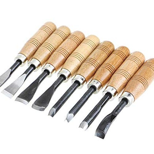 Alikeke 8 Piece Set Wood Carving Hand Chisel Tool Carving Tools Wo...