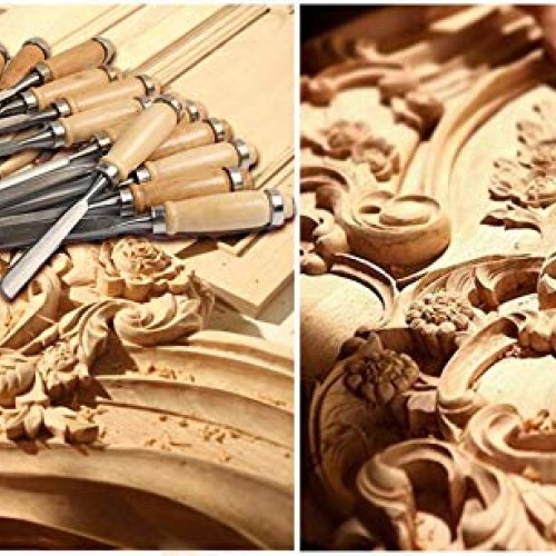 Alikeke Professional 12 Piece Wood Carving Chisel Set 8 Sharp Han...