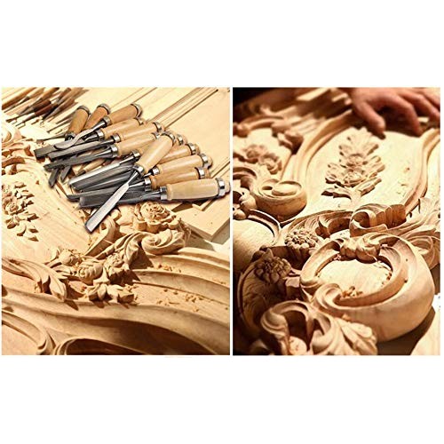 Alikeke Professional 12 Piece Wood Carving Chisel Set 8 Sharp Han...
