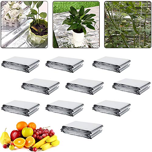 10 Pack Silver Reflective Mylar Film Sheets Alimtee Garden Greenho...
