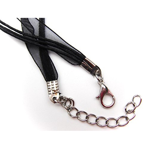 ALL in ONE 13 Colors Organza Ribbon Waxen Cord with Lobster Clasp ...