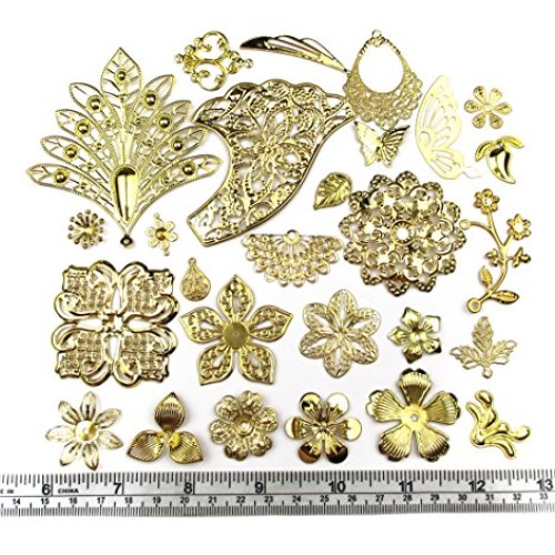 ALL in ONE Mixed Antique Bronze/gold/platinum Alloy Pendants Beads...