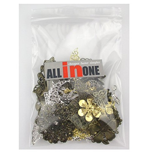 ALL in ONE Mixed Antique Bronze/gold/platinum Alloy Pendants Beads...