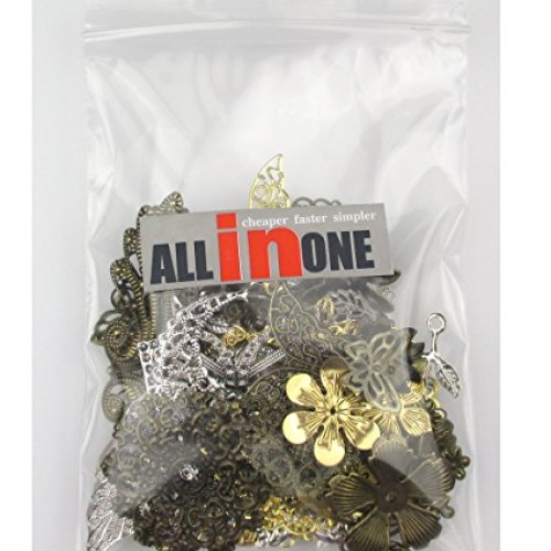 ALL in ONE Mixed Antique Bronze/gold/platinum Alloy Pendants Beads...