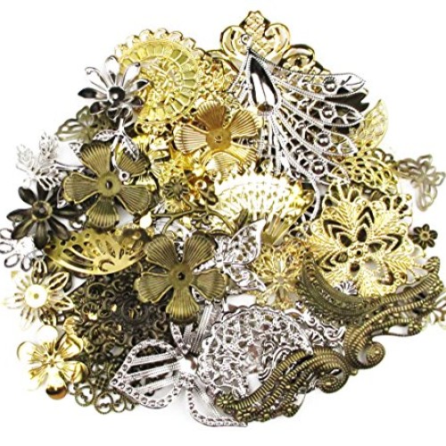 ALL in ONE Mixed Antique Bronze/gold/platinum Alloy Pendants Beads...