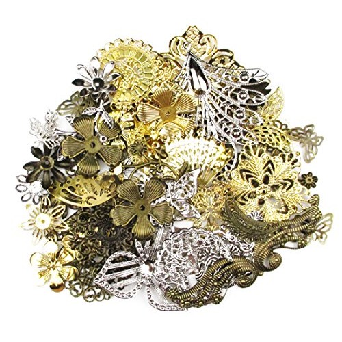ALL in ONE Mixed Antique Bronze/gold/platinum Alloy Pendants Beads...