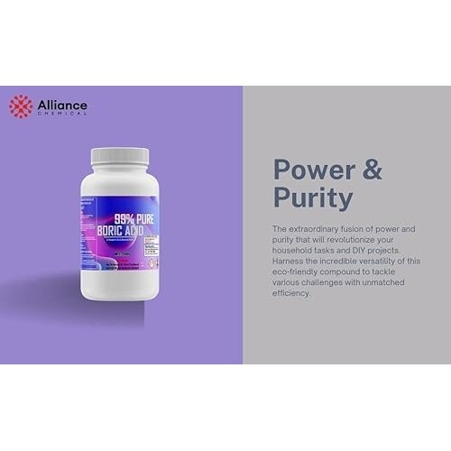 Pure Boric Acid Powder 99% - 2LB Can - Uses: Home and Garden, Swim...