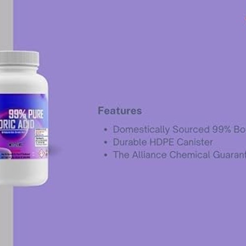 Pure Boric Acid Powder 99% - 2LB Can - Uses: Home and Garden, Swim...