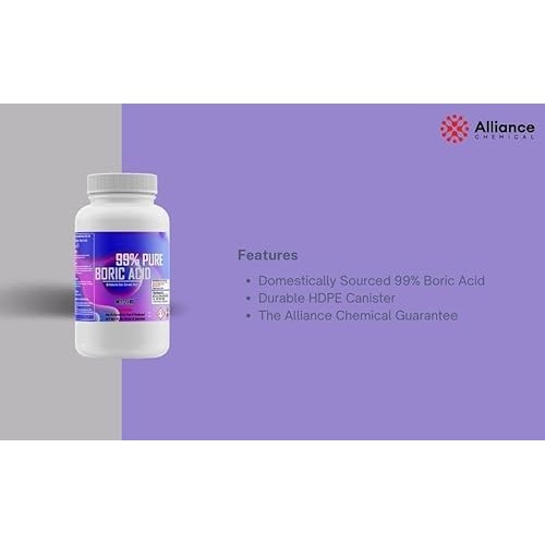 Pure Boric Acid Powder 99% - 2LB Can - Uses: Home and Garden, Swim...