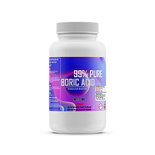 Pure Boric Acid Powder 99% - 2LB Can - Uses: Home and Garden, Swim...
