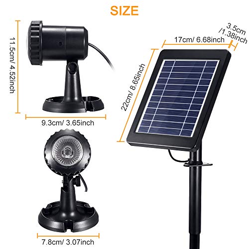ALLOMN Solar Pond Lights, Outdoor Submersible Spotlights Adjustabl...