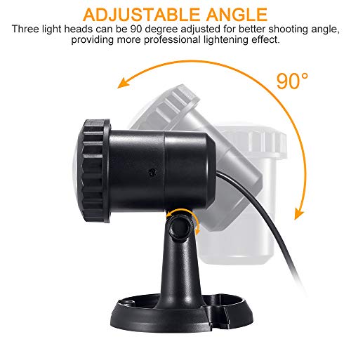 ALLOMN Solar Pond Lights, Outdoor Submersible Spotlights Adjustabl...