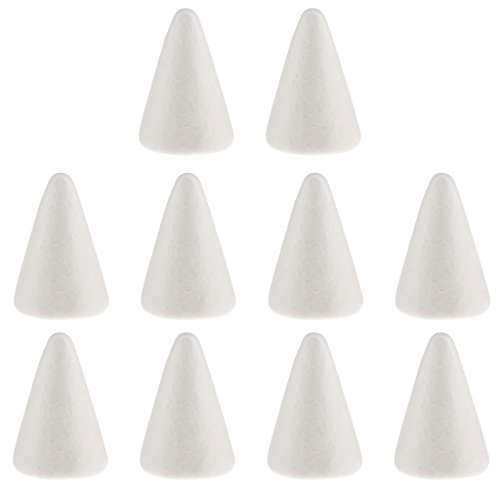 Almencla White Cone Xmas Styrofoam Foam Material for Kids Creativ...