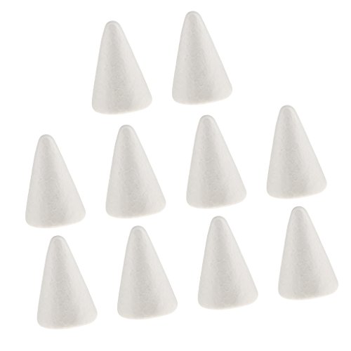 Almencla White Cone Xmas Styrofoam Foam Material for Kids Creativ...