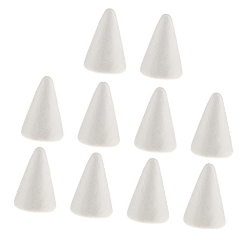Almencla White Cone Xmas Styrofoam Foam Material for Kids Creativ...