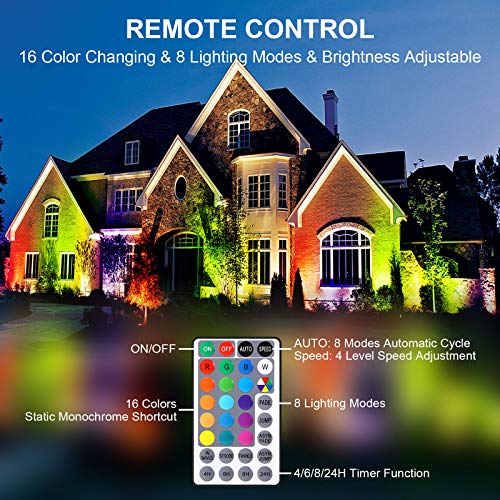 ALOVECO Landscape Lighting, 12V RGB LED Landscape Lights Remote Co...