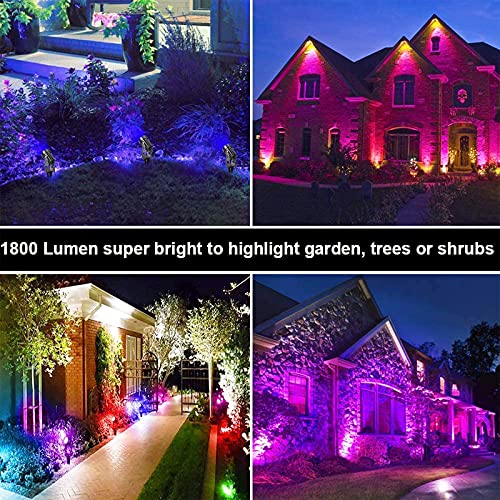 ALOVECO Landscape Lighting, 12V RGB LED Landscape Lights Remote Co...