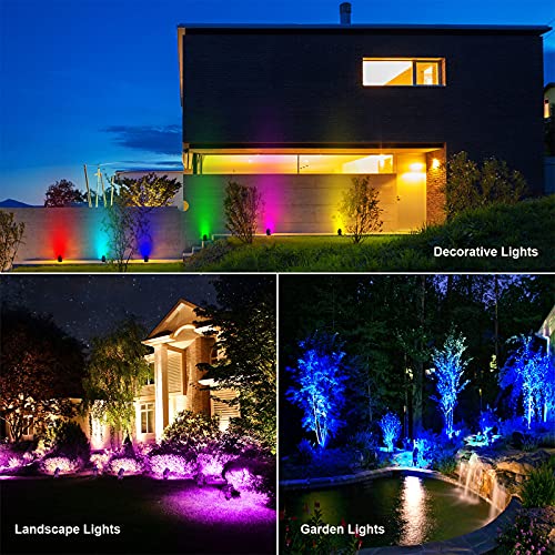 ALOVECO Landscape Lighting, 12V RGB LED Landscape Lights Remote Co...