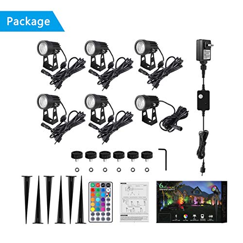 ALOVECO Landscape Lighting, 12V RGB LED Landscape Lights Remote Co...