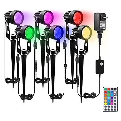 ALOVECO Landscape Lighting, 12V RGB LED Landscape Lights Remote Co...