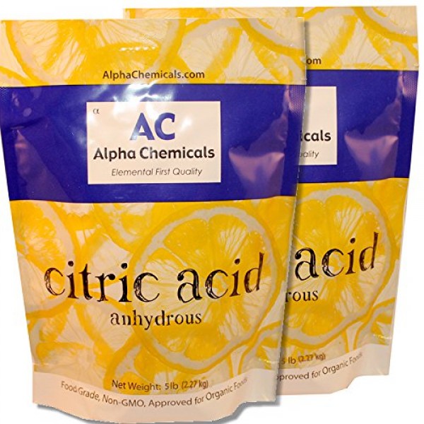 Non-GMO Project Verified Citric Acid - 10 Pounds 2-5 lb bags - O...
