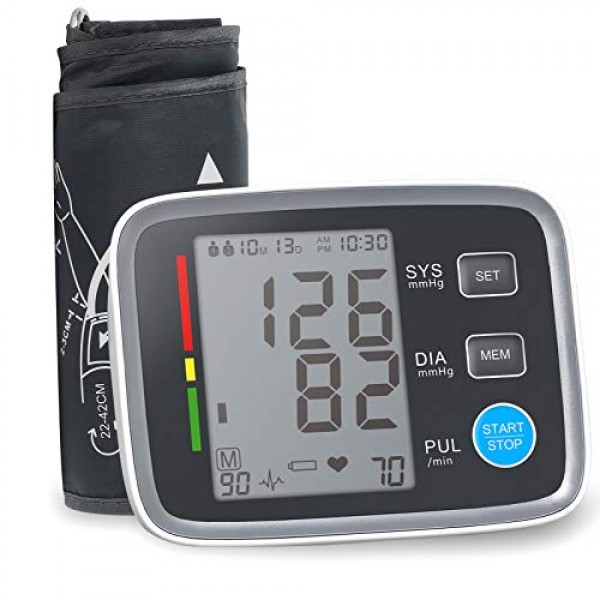 ALPHAGOMED Accurate Blood Pressure Monitor for Upper arm Adjustabl...
