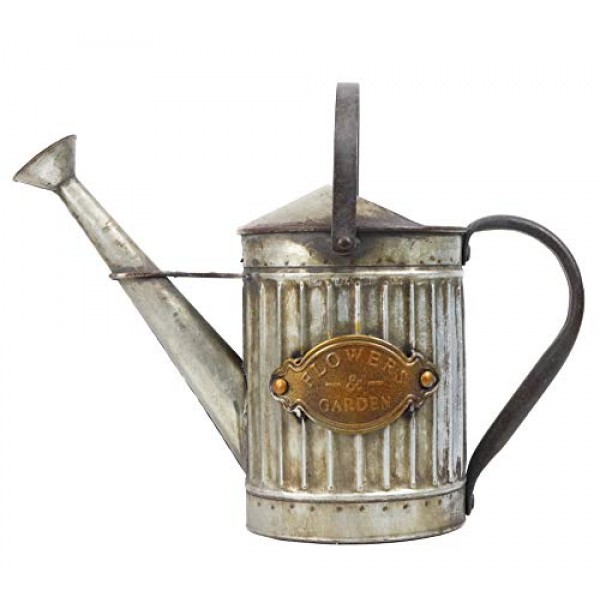 Alpine Corporation YHL164HH-S Vintage Style Metal Watering Can Pla...