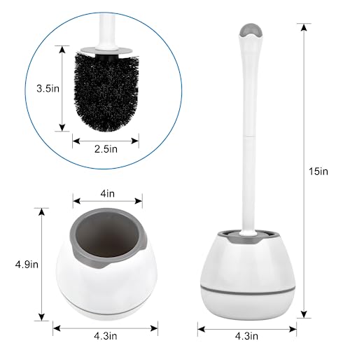 Toilet Brush and Holder, 2 Pack Toilet Bowl Brush and Holder with ...