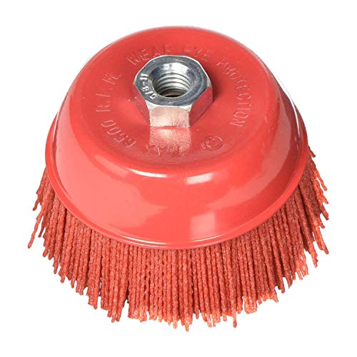 Als Liner TOOR4 4 Inch Abrasive Nylon Bristle Cup Brush, 180 Grit...