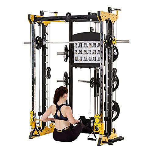 Altas Strength Light Commercial Home Gym Smith Machine with Pulley...