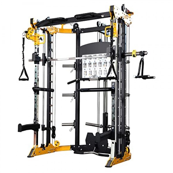 Altas Strength Light Commercial Home Gym Smith Machine with Pulley...