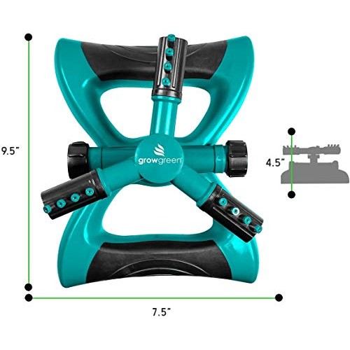 ALUONI Lawn Sprinkler, Gardening Sprinkler, 360 Degree Rotating La...