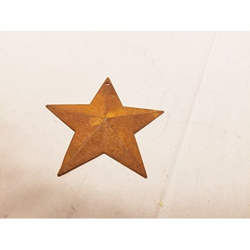 AM Trader Group of 100 2 1/4 Rusted Metal Stars with Hole for Dec...