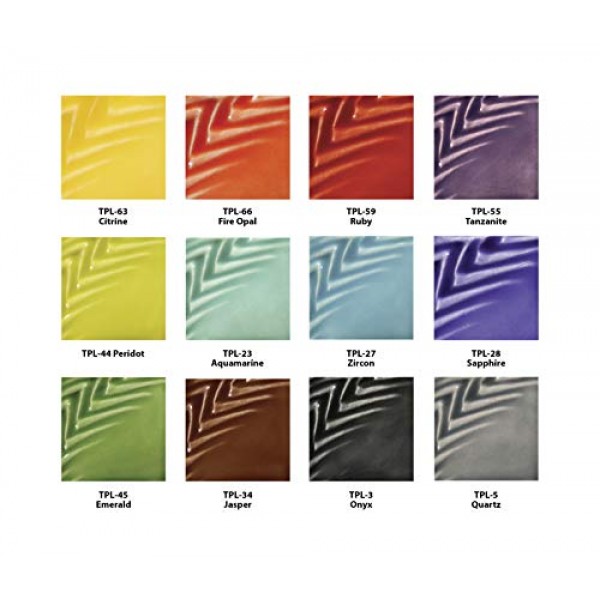 AMACO Teachers Palette Light Glaze Class Pack, Assorted Colors, 1...