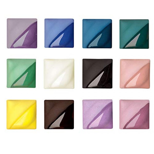 AMACO Velvet Semi-Translucent Underglaze Set 1, Assorted Color, Se...