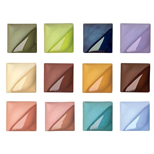 AMACO Velvet Semi-Translucent Underglaze Set 2, Assorted Color, Se...