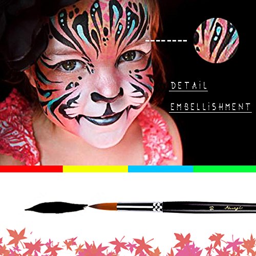 Pointed-Round Art Paintbrushes - AMAGIC 9 Pcs Synthetic Nylon Art ...