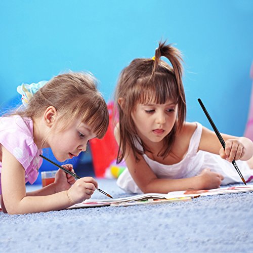Pointed-Round Art Paintbrushes - AMAGIC 9 Pcs Synthetic Nylon Art ...