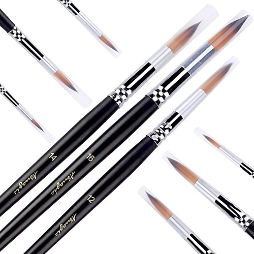 Pointed-Round Art Paintbrushes - AMAGIC 9 Pcs Synthetic Nylon Art ...