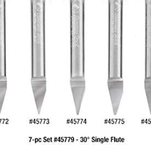 Amana Tool - 45771 Solid Carbide 30° Engraving 0.005 Tip Width x 1...