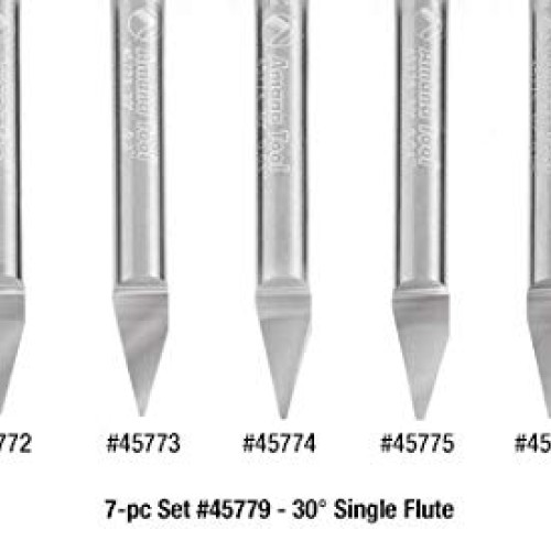 Amana Tool - 45771 Solid Carbide 30° Engraving 0.005 Tip Width x 1...