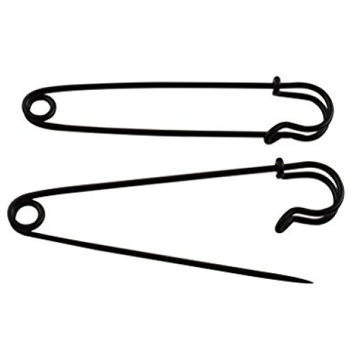 Amanaote Black Safety Pins Large Size 100 mm X 23 mm Size Jewelry ...