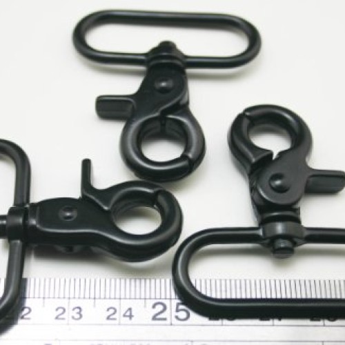 Black 1.5 Inside Diameter D-ring Lobster Clasp Claw Swivel Eye Lo...