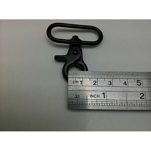 Black 1.5 Inside Diameter D-ring Lobster Clasp Claw Swivel Eye Lo...