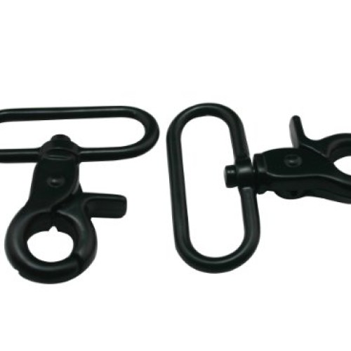 Black 1.5 Inside Diameter D-ring Lobster Clasp Claw Swivel Eye Lo...