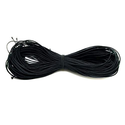 Amaney 1 mm Black Elastic Cord Beading Threads Stretch String Fabr...