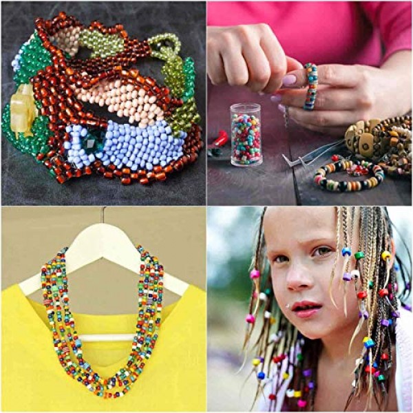Amaoz 1100pcs Pony Beads,24 Multicolor Assortment,Craft Seed Beads...