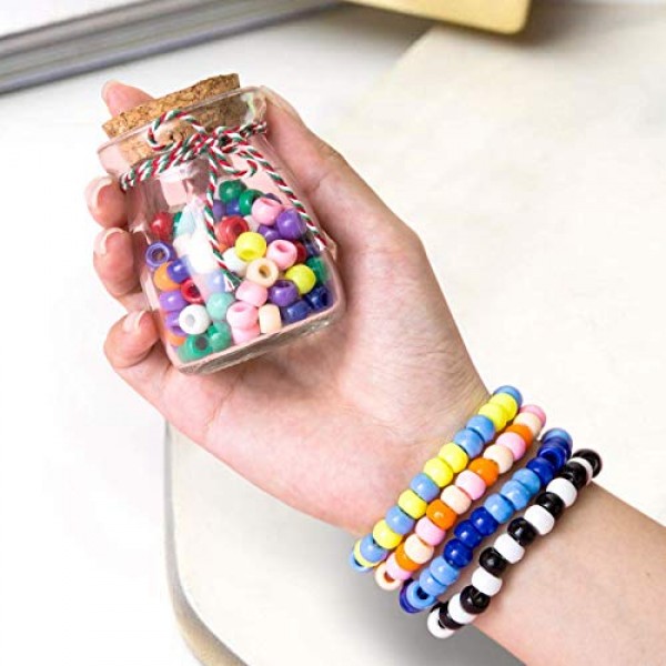 Amaoz 1100pcs Pony Beads,24 Multicolor Assortment,Craft Seed Beads...