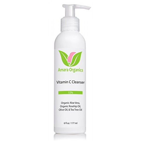 Amara Organics Facial Cleanser with 15% Vitamin C, 6 fl. oz.