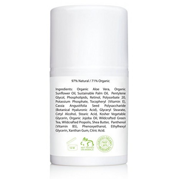 Amara Organics Retinol Cream for Face 2.5% with Hyaluronic Acid & ...
